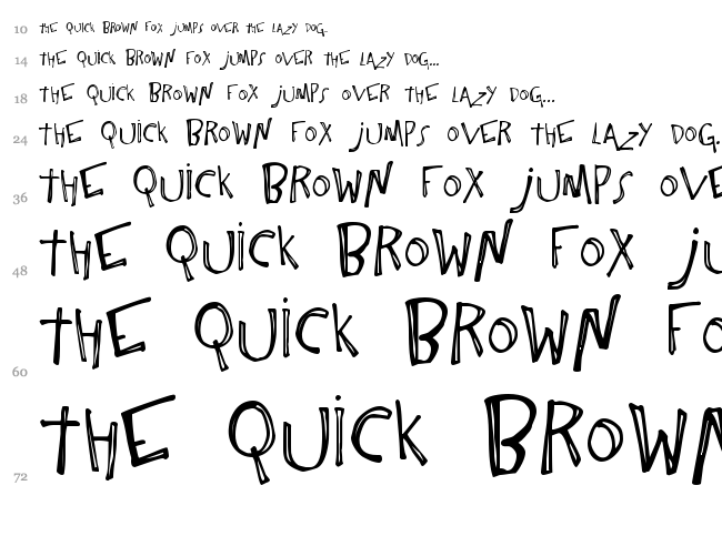 One Constant font waterfall